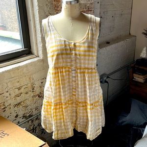 Madewell Button Front Tiered Mini Dress